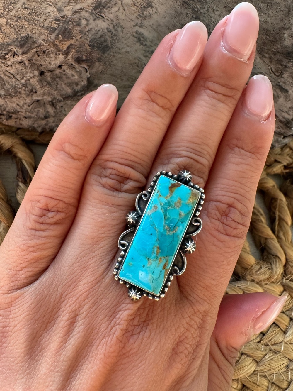 🤩GENUINE MOHAVE TURQUOISE RING